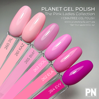 Planet Nails Pink Ladies Collection (JIL 260, KAZ 261, BIA 265, DOL 263, ELA 262, EVY 264)