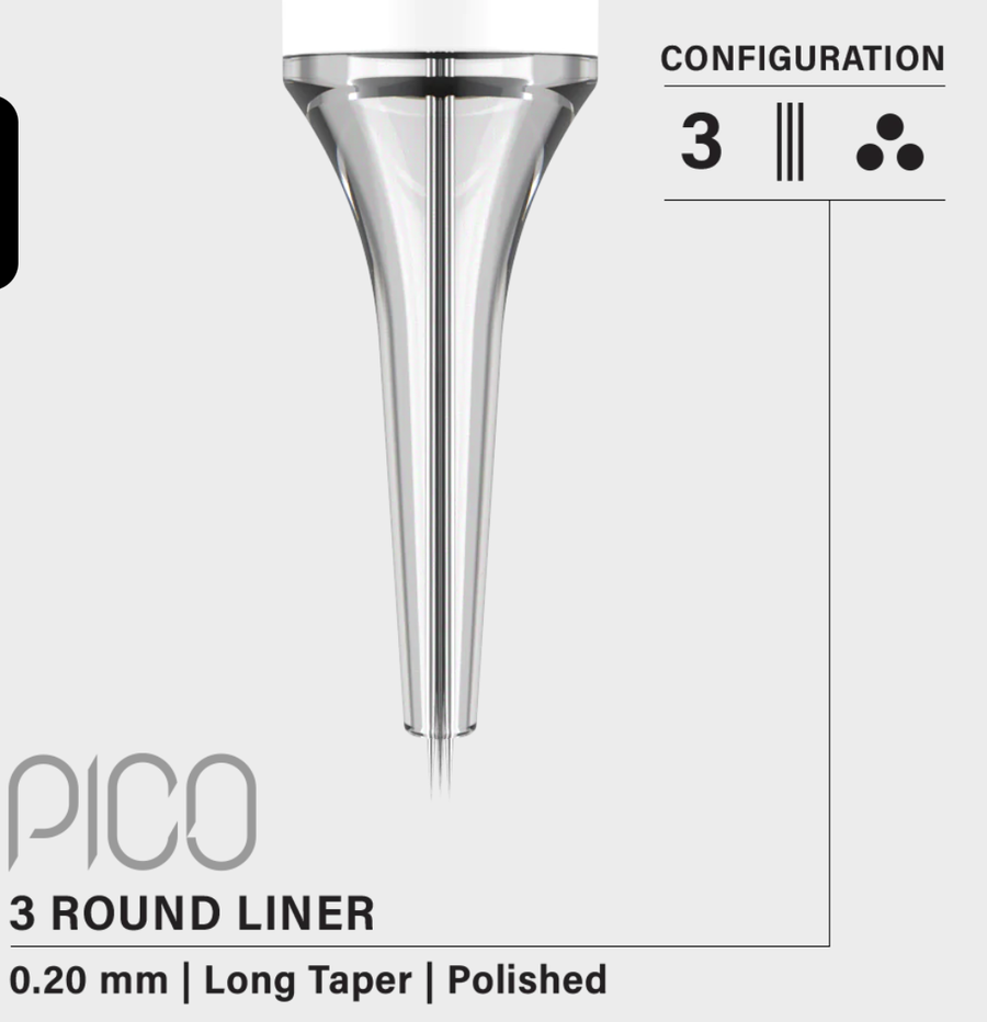 Vertix Pico 3 Round Liner 0.20mm (20 Pack) AB03