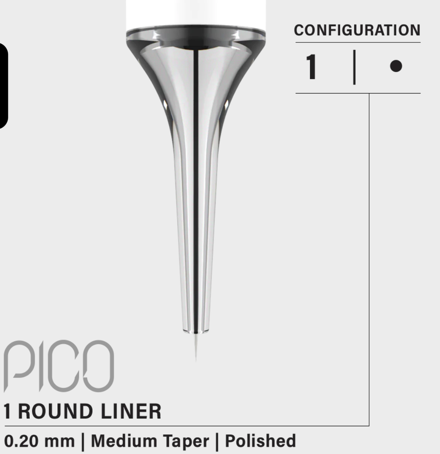 Vertix Pico 1 Round Liner .20mm (20 Pack) AA02